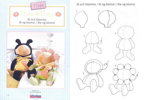 Выкройки игрушек Theo и Thea
