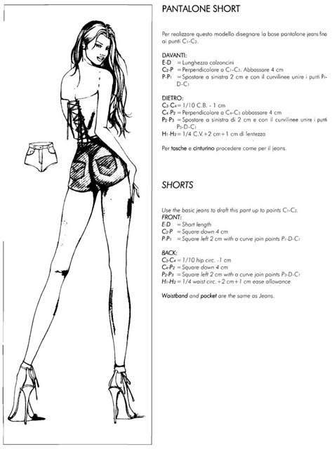 Выкройка шорт.
