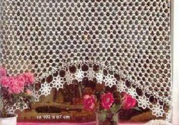 Выкройка вязанной занавески.