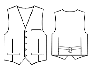 Выкройка мужской жилетки.