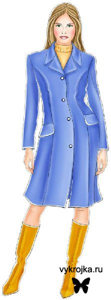 Выкройка "голубое пальто"