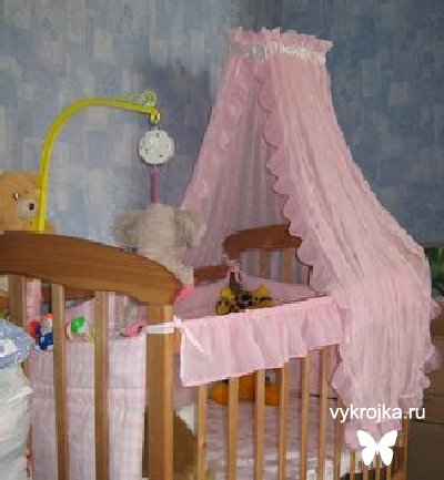 Выкройка балдахина на кроватку.
