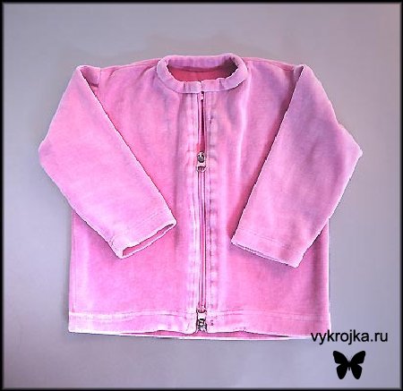 Выкройка Велюровая кофточка на молнии, 12-14 мес