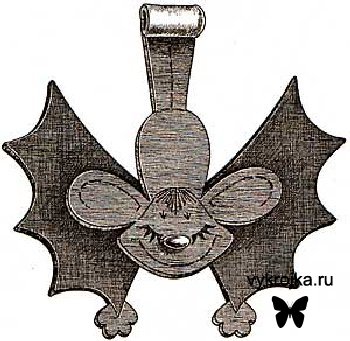 Выкройка игрушки Летучая мышка