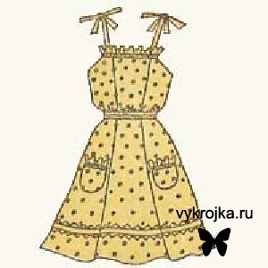 Выкройка сарафана для девочки на завязках
