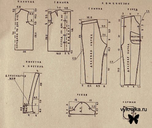 Детская выкройка - комбинезон.