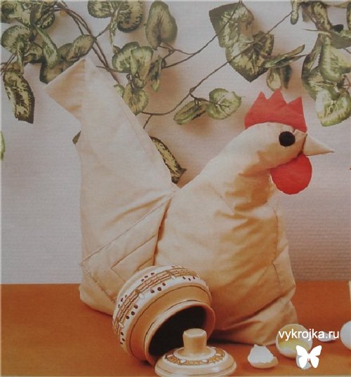 Выкройка подушки "курочка ряба"