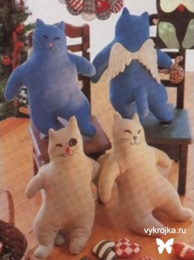 Выкройка кота-подушки