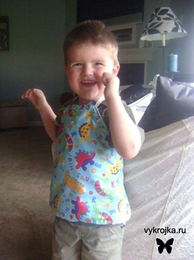 Выкройка слюнявчика