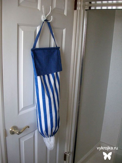 Выкройка мешка для хранения пакетов