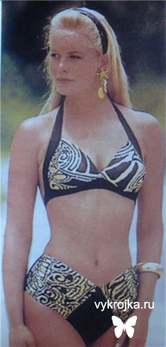 Выкройка раздельного купальника