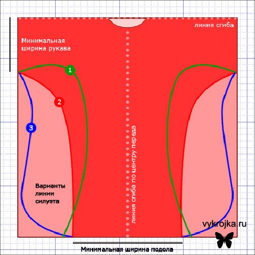 Выкройка туники пляжной