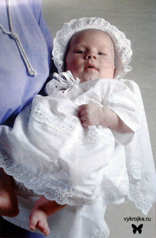 Выкройка крестильного набора 