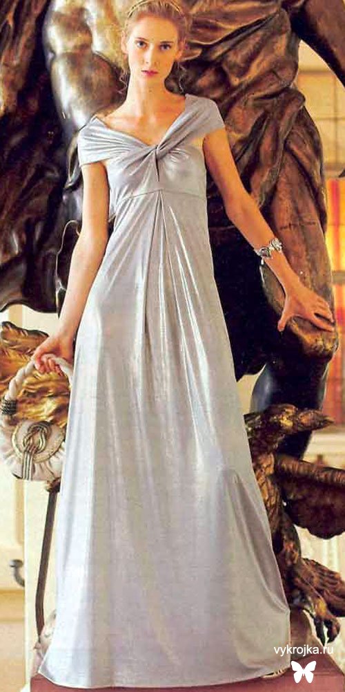 Выкройка вечернего платья в стиле ампир
