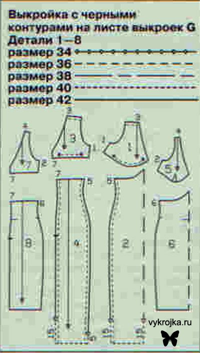 Выкройка платье-тюльпан из шифона