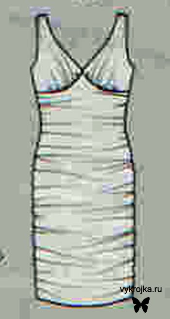 Выкройка платье-тюльпан из шифона