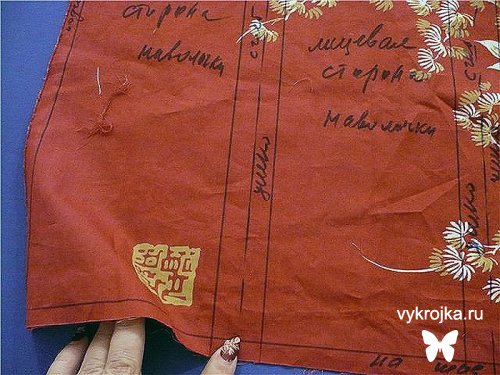 Выкройка оксфордской наволочки