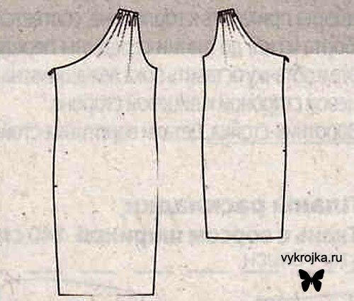 Выкройка короткое платье из тафты