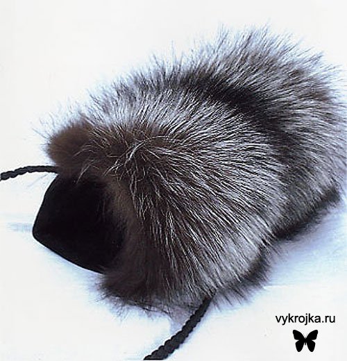 Выкройка муфты из меха