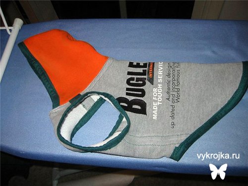 Выкройка жилетки с капюшоном для собаки