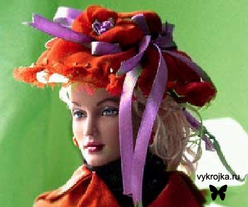 Шляпка для куклы Барби 
